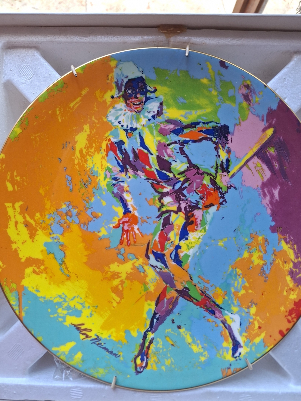 Royal Doulton Blue and White Harlequin Limited Edition Plate Box Art